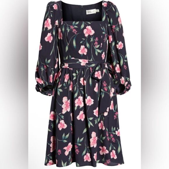 Eliza J square neck floral dress - Picture 1 of 7